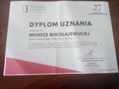 Obrazek dla: Dyplom uznania od Dyrektora Wojewódzkiego Urzędu Pracy w Lublinie
